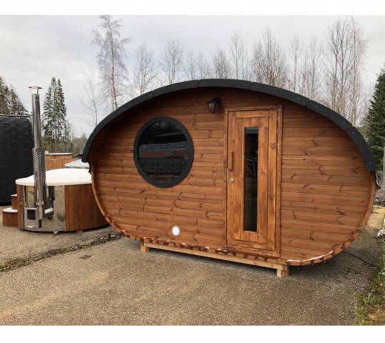 Oval Sauna “Middle Hobbit” (2 rooms)