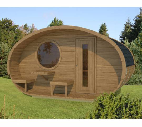 Oval Sauna “Hobbit Terrace” (2 rooms)