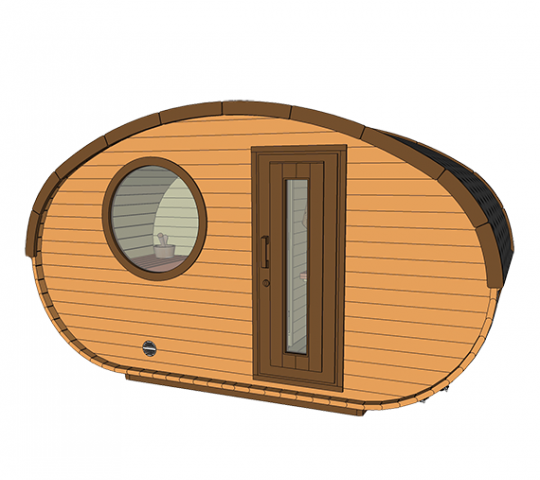 Oval Sauna “Tiny Hobbit” (2 rooms)