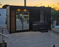 Sauna patio splus with mirror glass