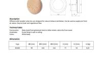 Plafón de ventilación para la sauna (interno)