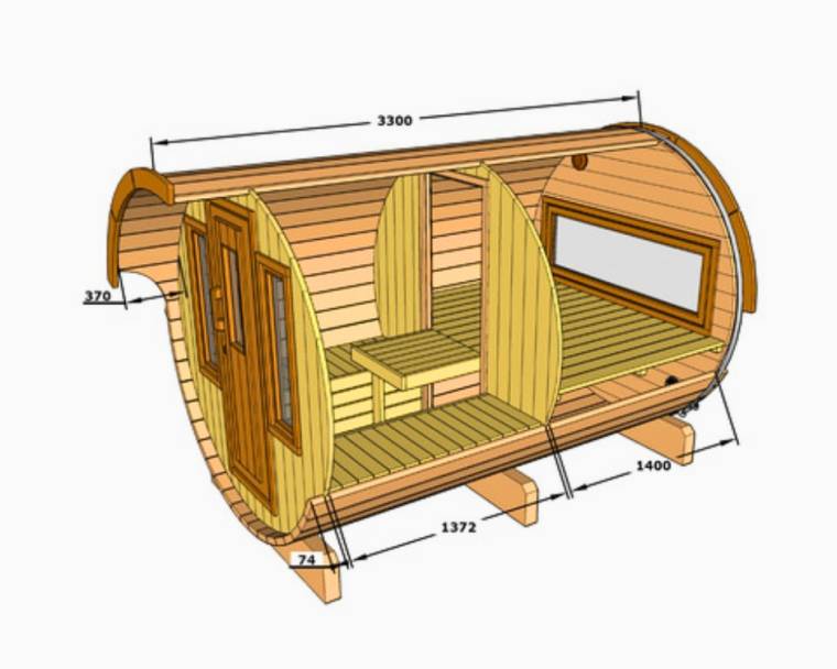 Barril 330 camping para 2 personas