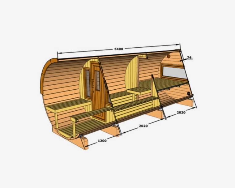 Camping Barrel 540 for 4 persons