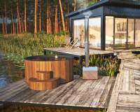 DeLuxe 200 Jacuzzi with external wood-burning stove