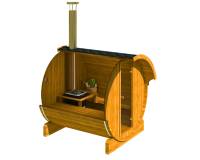 Finnish outdoor sauna - Barrel 220 for 4 persons 