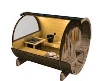 Barrel sauna 250 with terrace