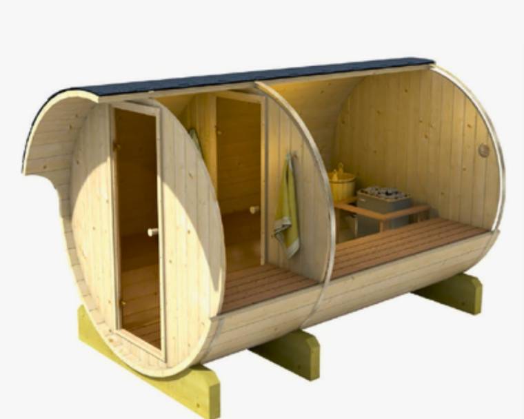 Barrel sauna 330 without terrace dimensions