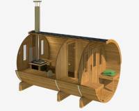 Barrel sauna 330 with terrace