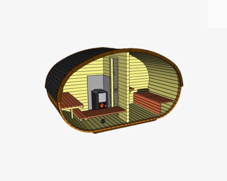 HOBBIT Sauna 4X1,95