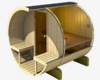 Barrel sauna 200 with terrace