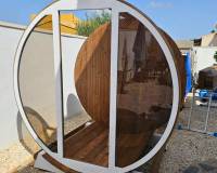 Outdoor Barrel sauna 160 with electric heater