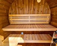 Outdoor Barrel sauna 160 with electric heater