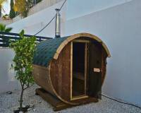 Barrel Sauna 220 with wood burning stove