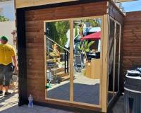 Outdoor Sauna Patio L plus with wood burning heater