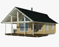 Log house  HIEKKA 65,5m2 - Wooden house