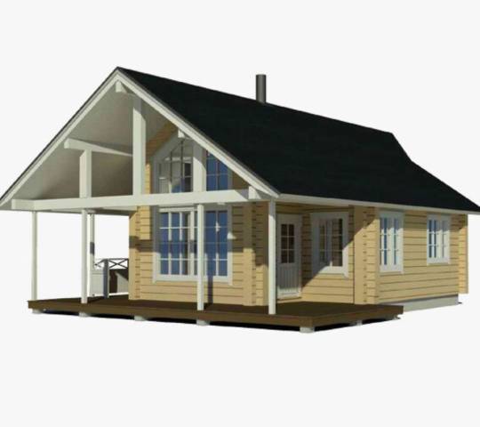 Log house  HIEKKA 65,5m2 - Wooden house