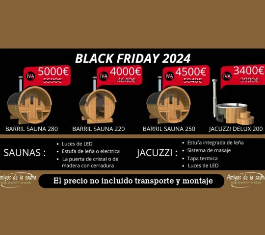 Oferta de Black Friday 2024 - Sauna y Jacuzzi