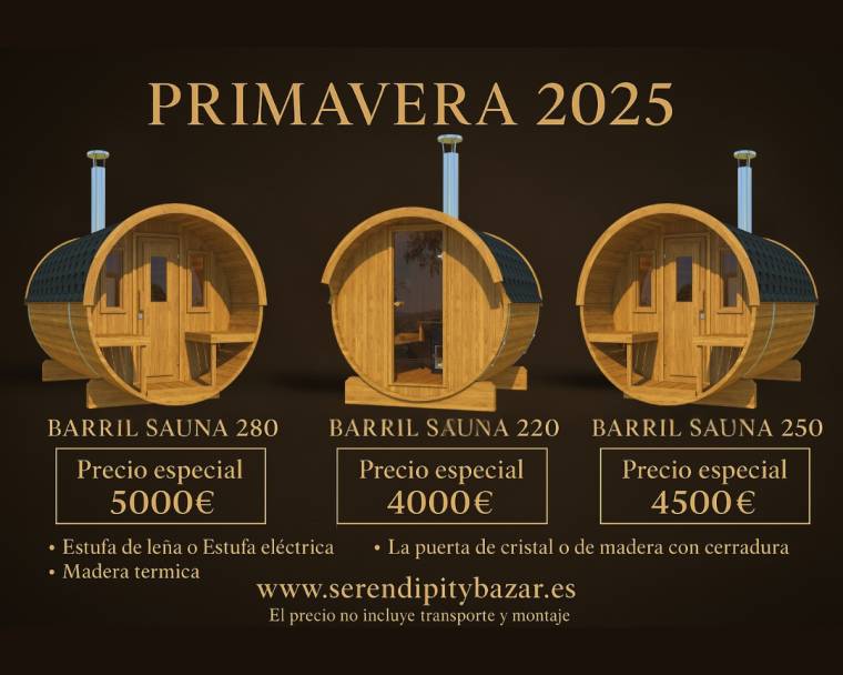 Primavera 2025 outdoor barrel saunas