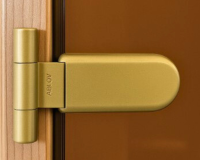 Glass door hinge for sauna