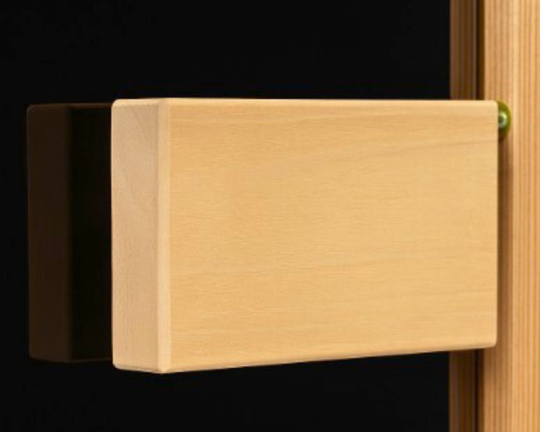 Sauna glass door handle
