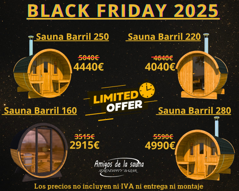 BLACK FRIDAY 2025 - Barrel Sauna
