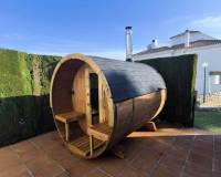 Sauna Barril 250 con terraza
