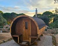 Sauna barril 400 con terraza